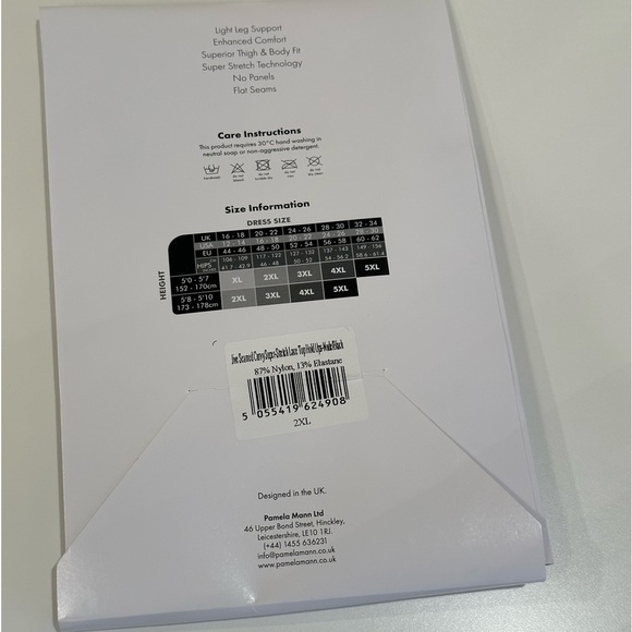 Pamela Mann silky nude with black line up the back stockings. Brand New! - Picture 4 of 4